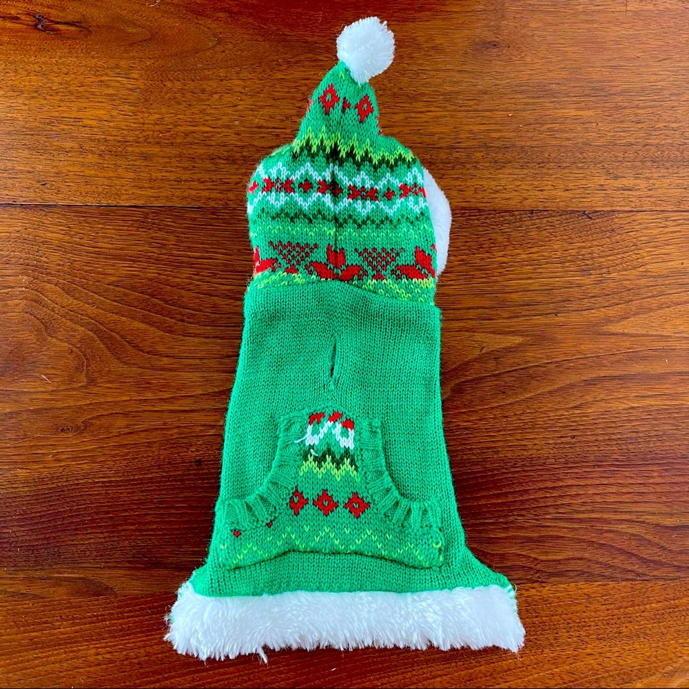 Green Winter Pet Sweater